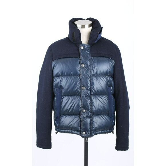 $1495 Burberry Down Puffer Jacket SZ XL Blue MINT